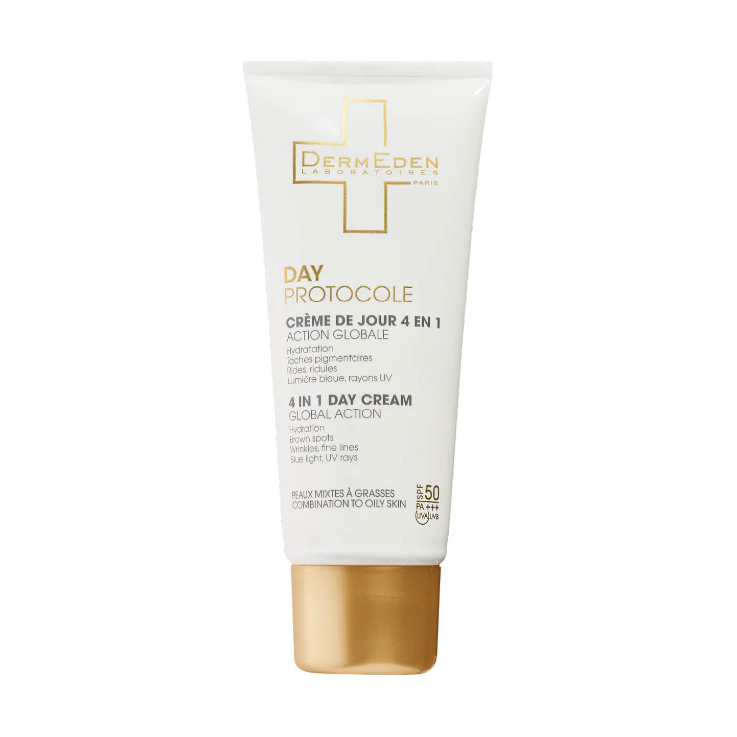 Уцінка! Денний крем для обличчя DermEden Day Protocole 4in1 Day Cream Global Action, SPF 50, 50 мл